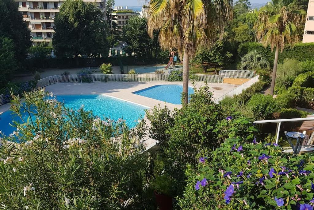 Appartement Vue Mer Sur Les Hauteurs De Nizza Exterior foto